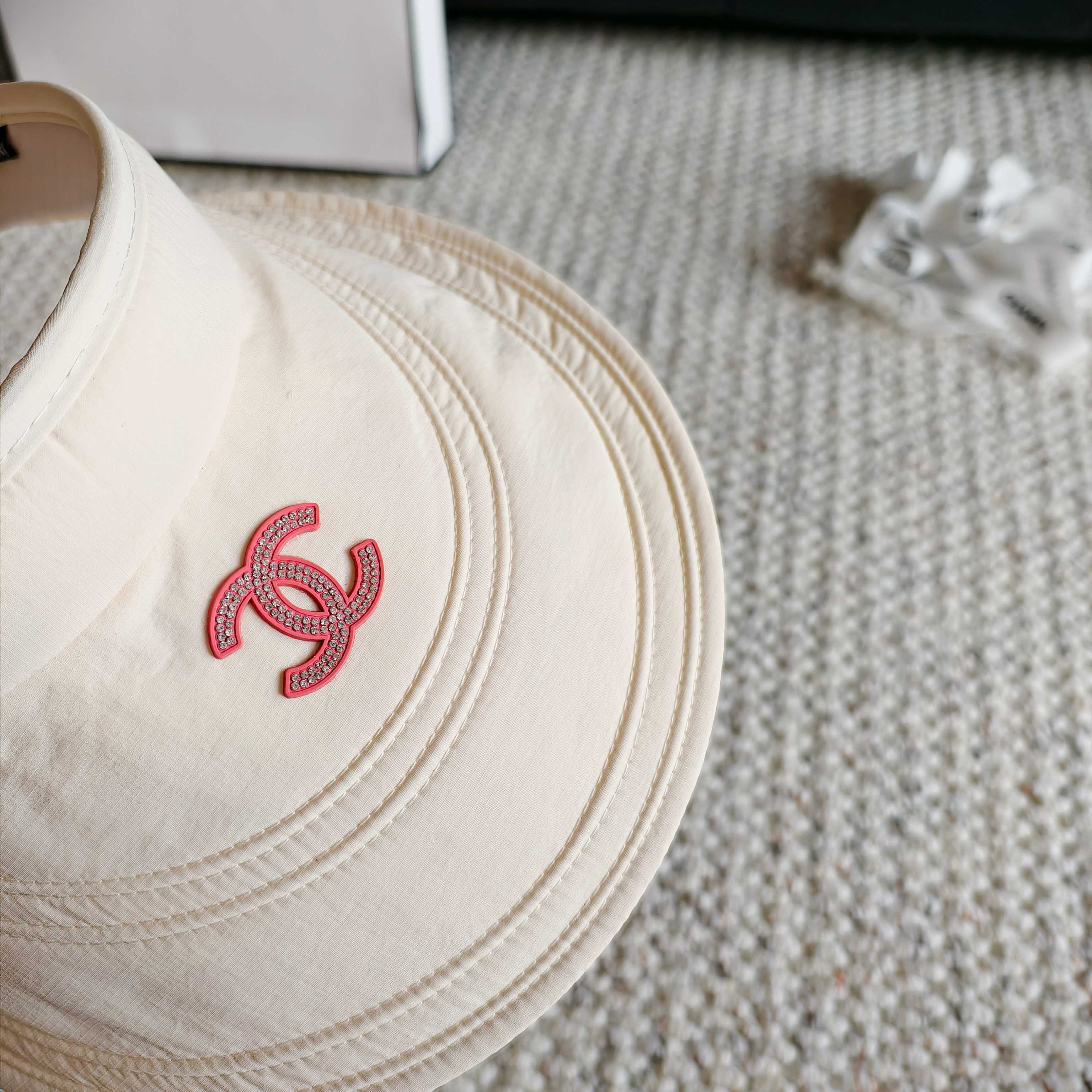 CHANEL 26S EMBROIDERED CC VISOR HAT 336145