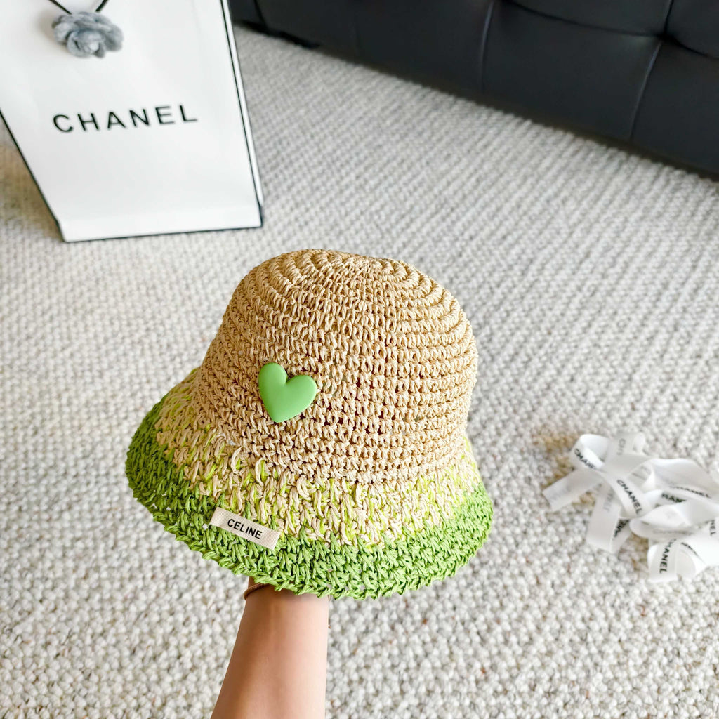 CELINE 26S STRAW BUCKET HAT STYLE 205