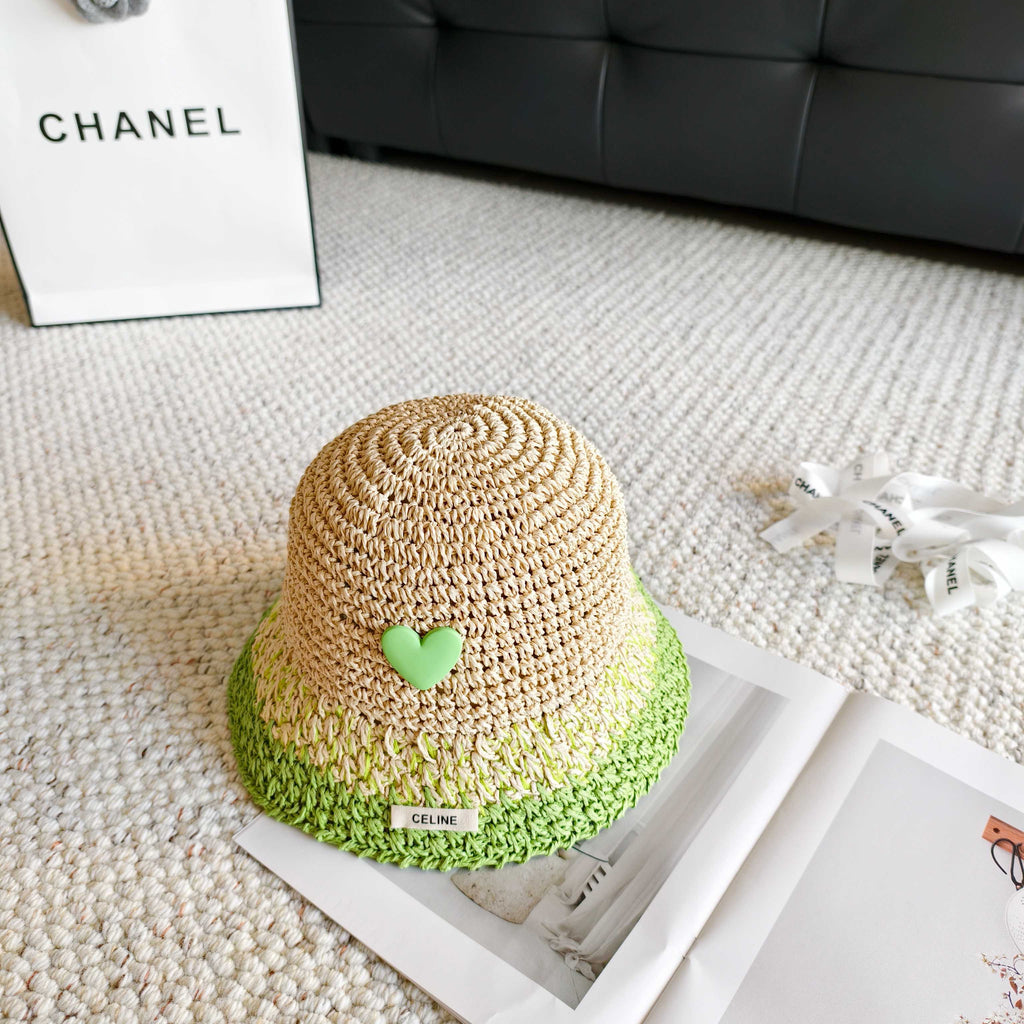 CELINE 26S STRAW BUCKET HAT STYLE 205