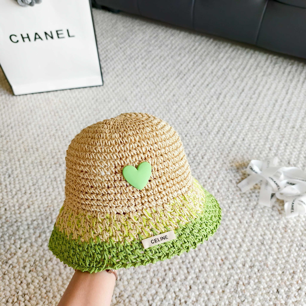 CELINE 26S STRAW BUCKET HAT STYLE 205