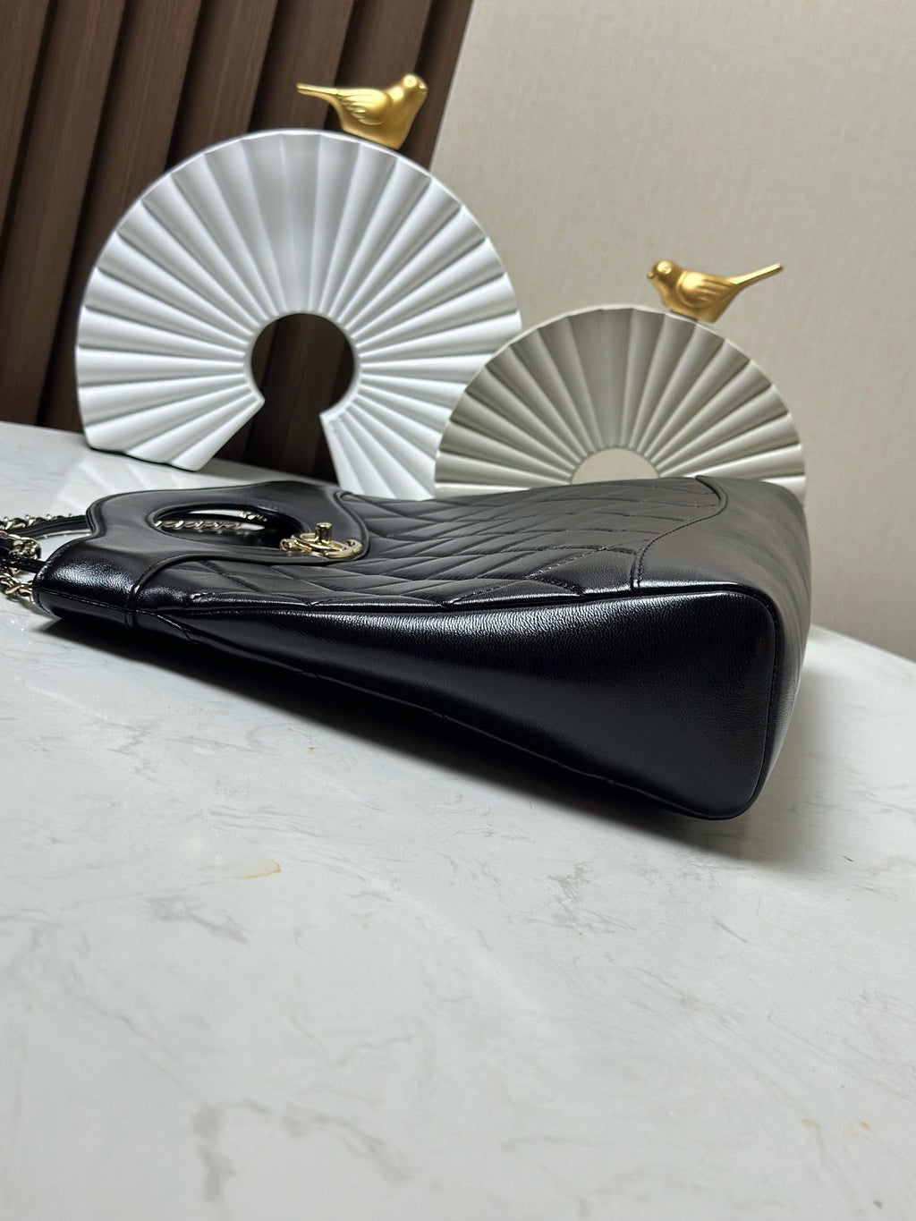 CHANEL 26S MINI SHOPPING BAG 32 IN BLACK LAMBSKIN