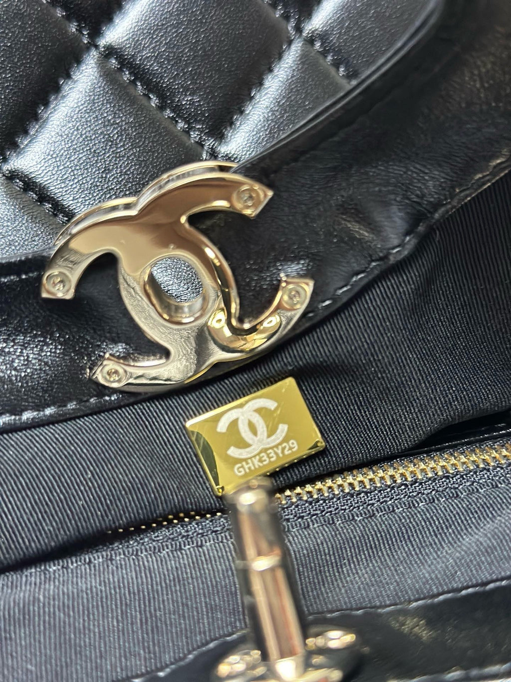 CHANEL 26S MINI SHOPPING BAG 32 IN BLACK LAMBSKIN
