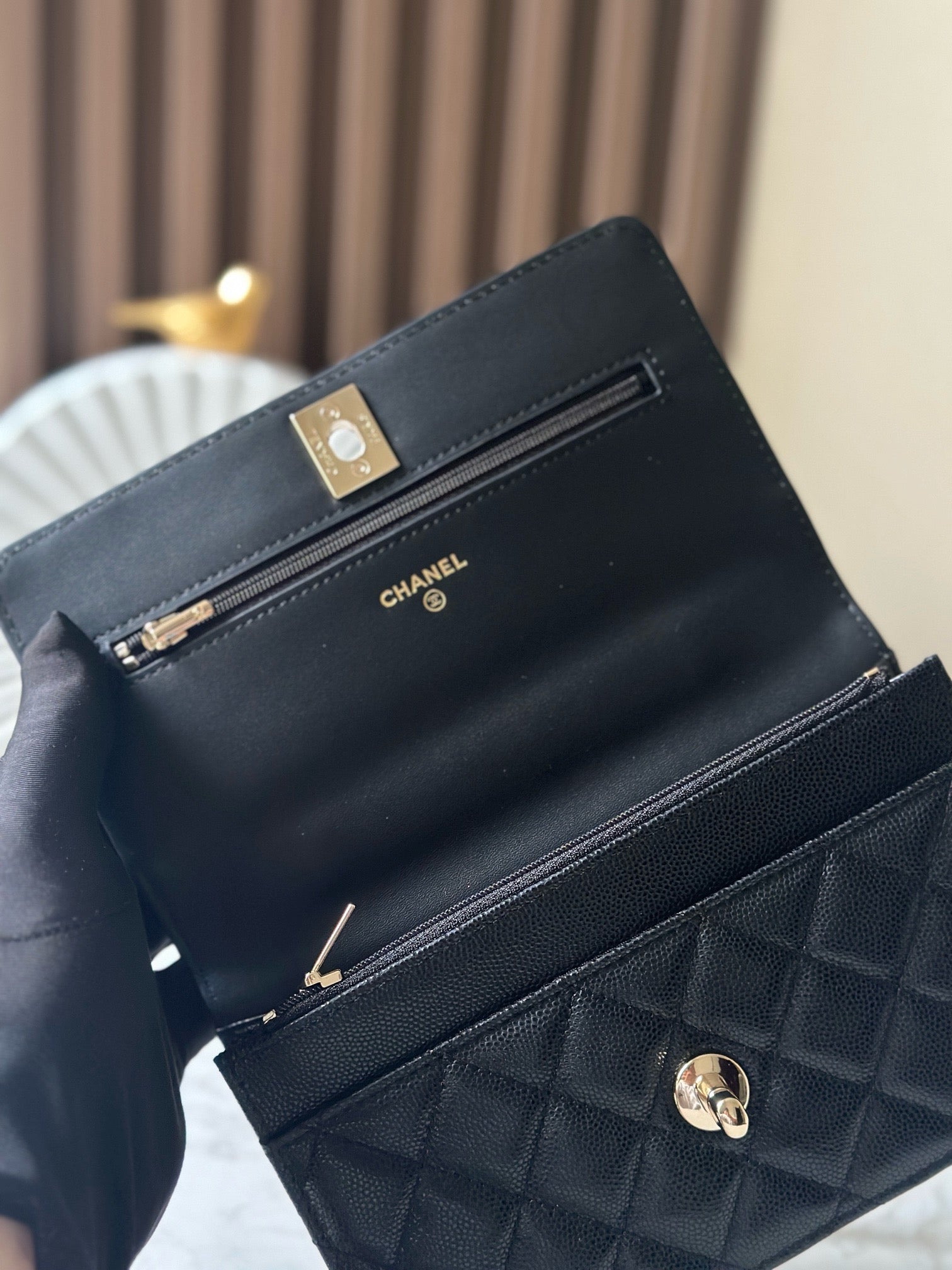 CHANEL 25S FLAP BAG 19 IN BLACK CALFSKIN SILVER HARDWARE