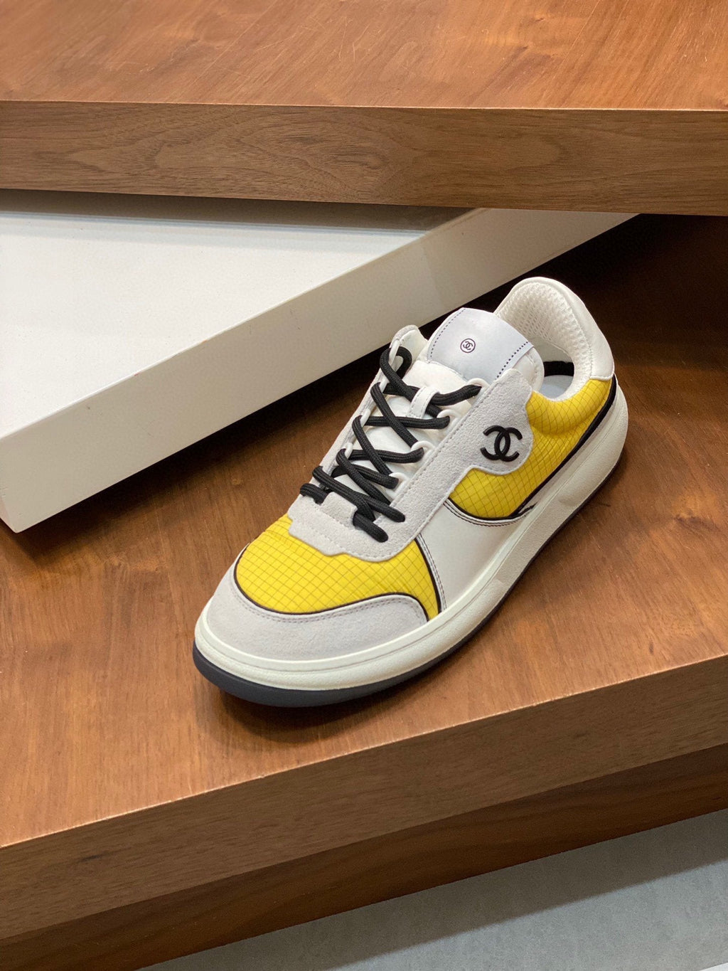 CC SNEAKERS SUEDE YELLOW CALFSKIN