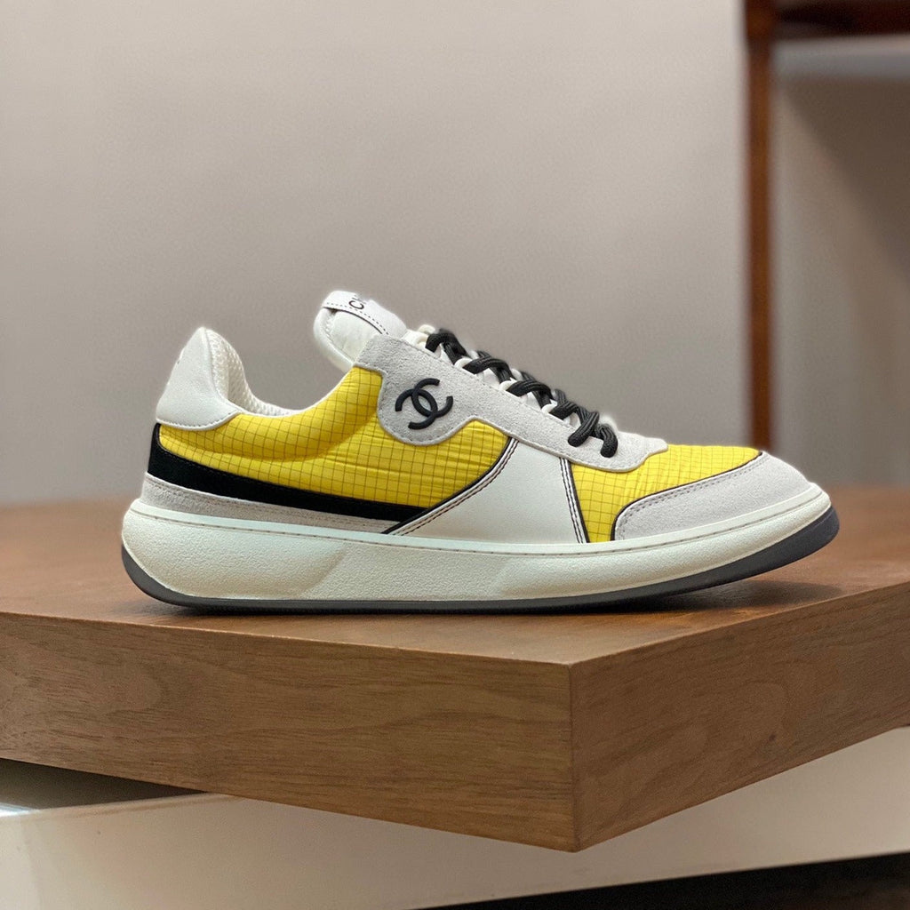 CC SNEAKERS SUEDE YELLOW CALFSKIN
