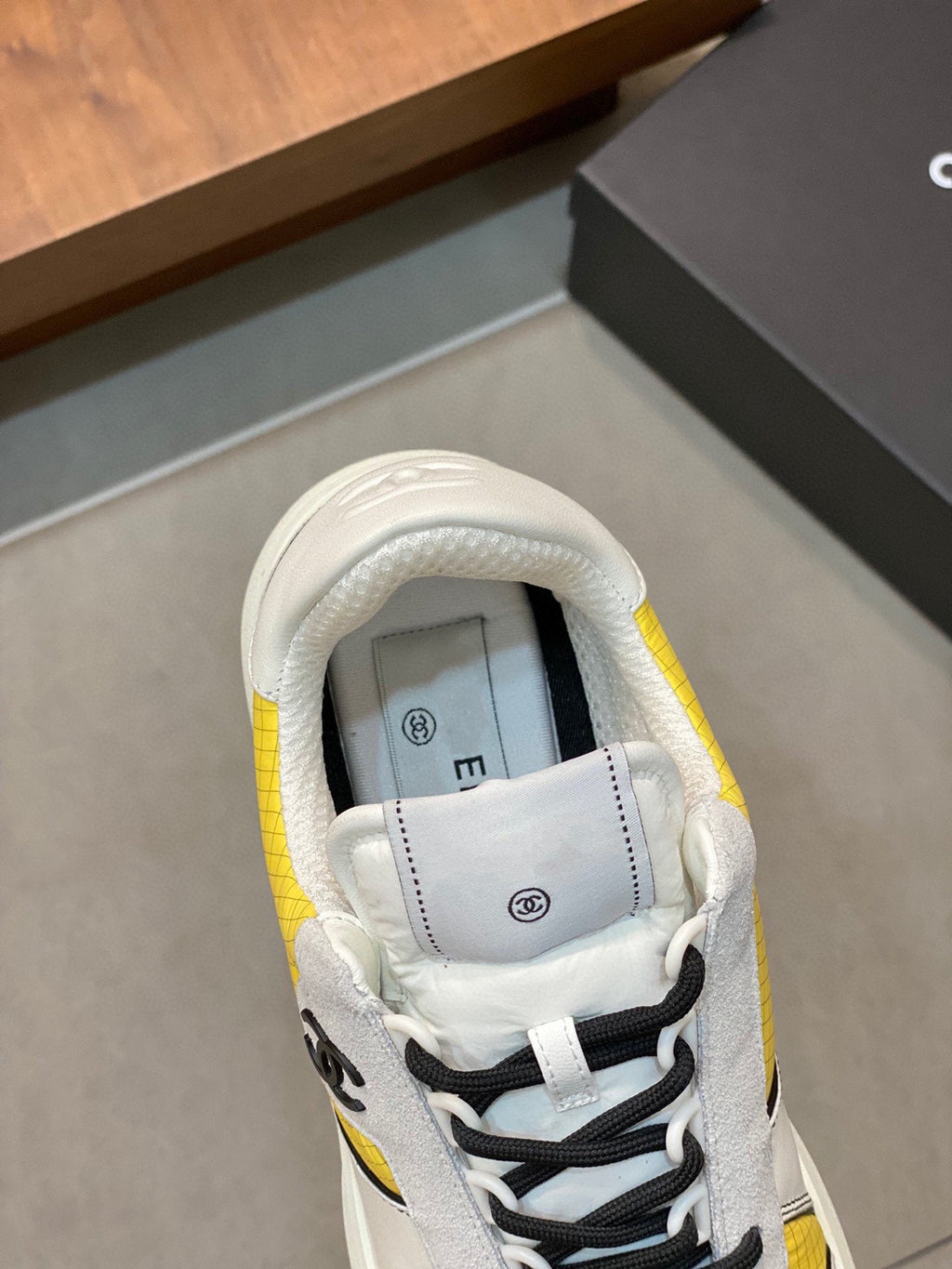 CC SNEAKERS SUEDE YELLOW CALFSKIN
