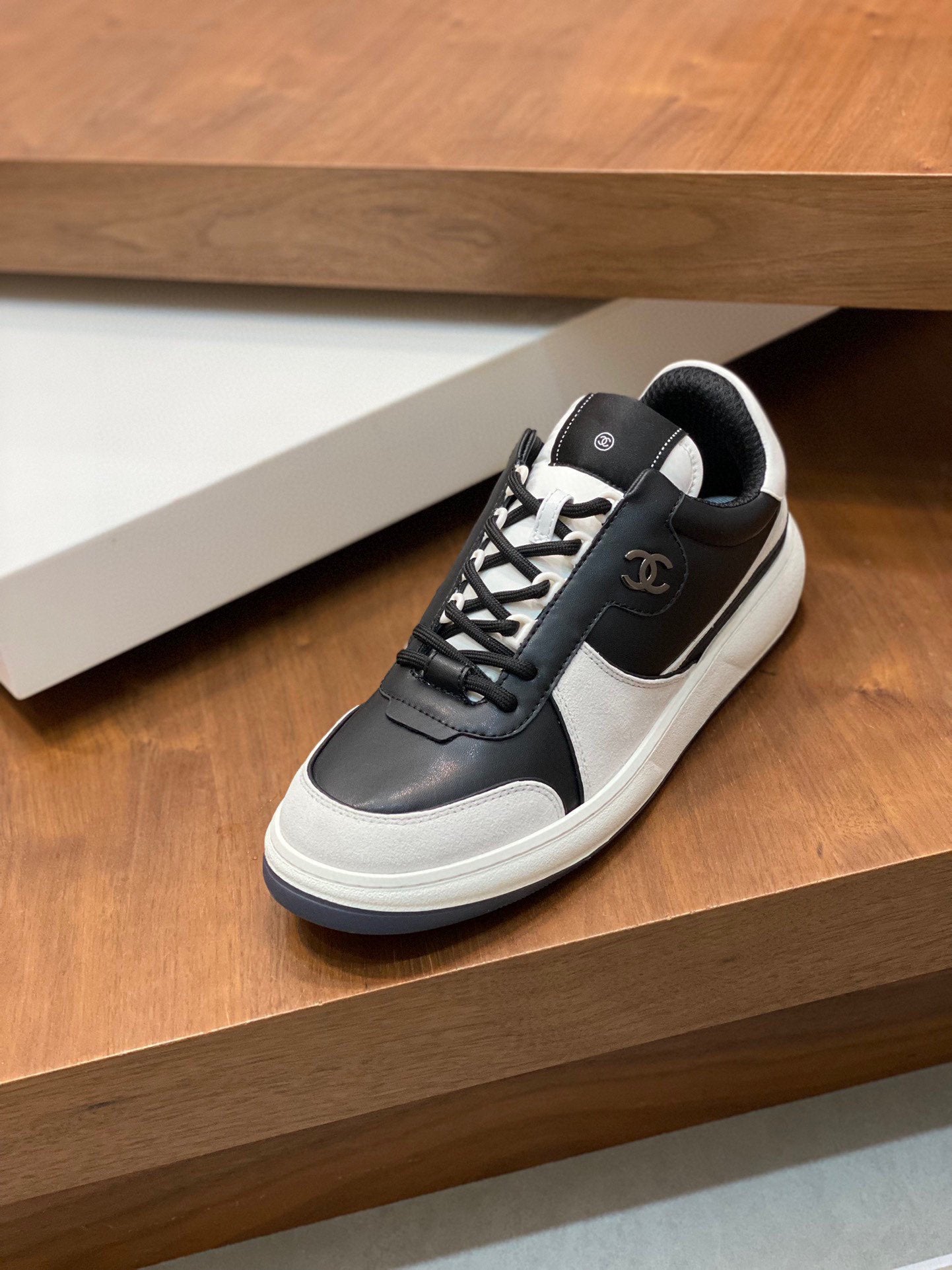 CC SNEAKERS SUEDE BLACK CALFSKIN