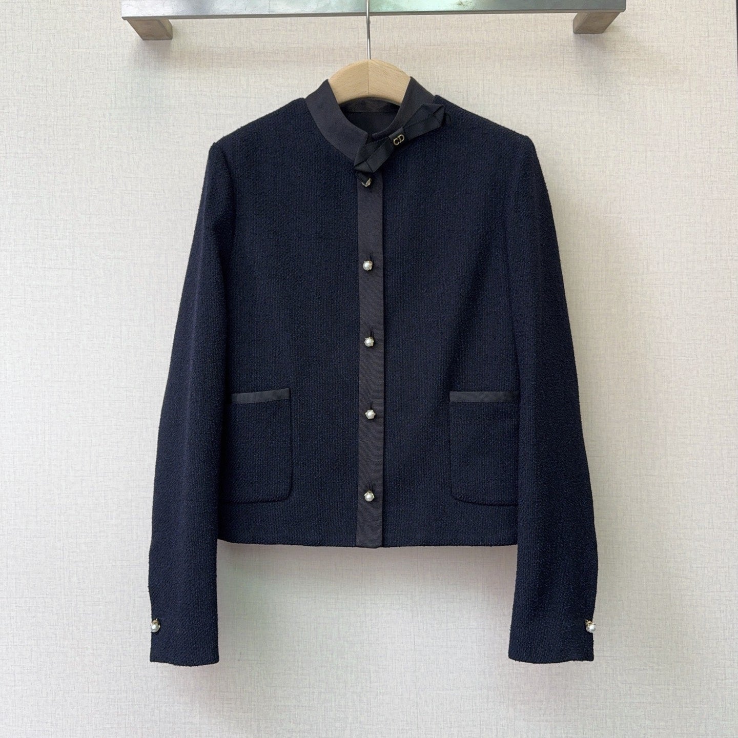DIOR 26S BOW-DETAIL TWEED JACKET 1301