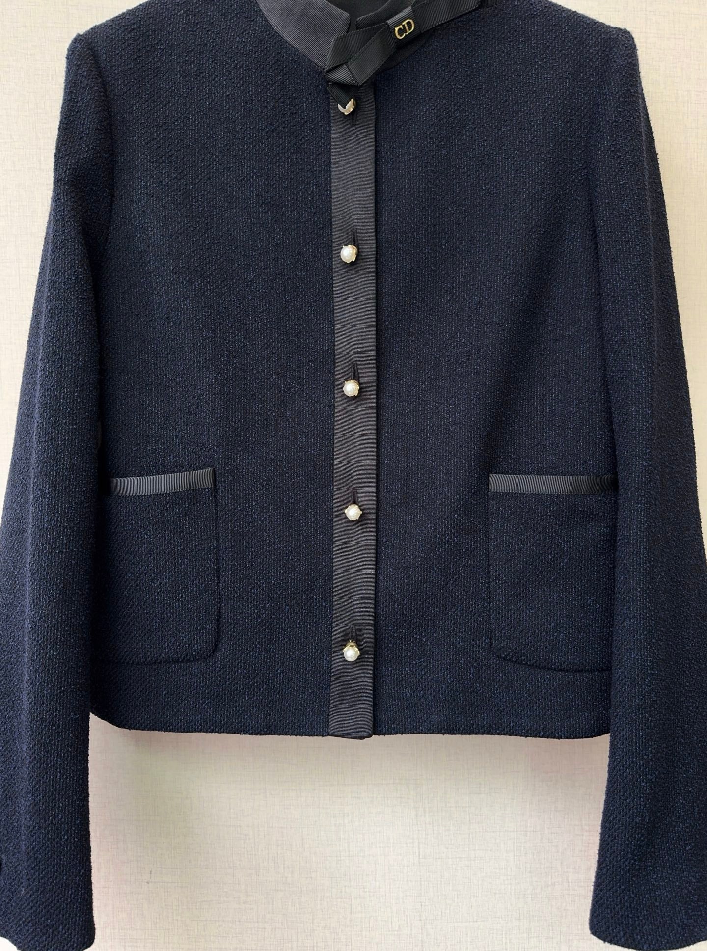 DIOR 26S BOW-DETAIL TWEED JACKET 1301