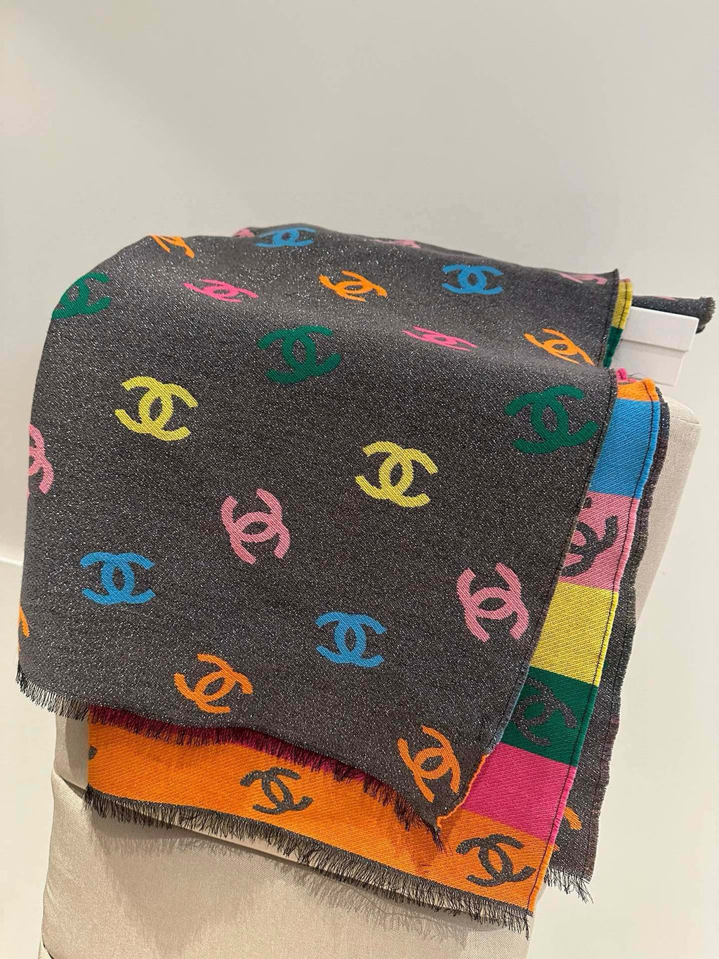 CC SCARF RAINBOW IN COLORFUL CASHMERE 428539