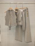 BALMAIN TOP AND STRAIGHT-LEG PANTS SET 24233 STYLE 1