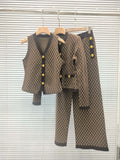 BALMAIN TOP AND STRAIGHT-LEG PANTS SET 24233 STYLE 2