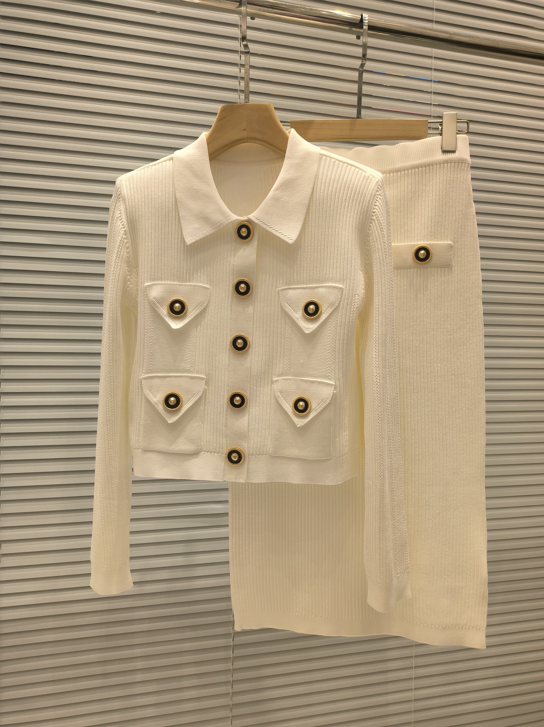 BALMAIN TOP AND SKIRT SET 25006/25007 STYLE 4