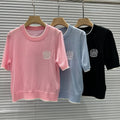 BALMAIN SHORT-SLEEVE KNIT TOP 25203