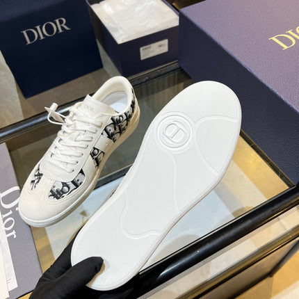 DIOR 26S B01 MATCHPOINT SNEAKER IN BLACK & WHITE OBLIQUE JACQUARD CANVAS AND SUEDE