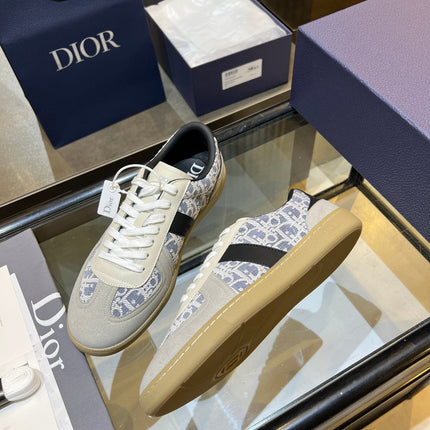 DIOR 26S B01 MATCHPOINT SNEAKER IN BLUE & WHITE OBLIQUE JACQUARD CANVAS AND SUEDE