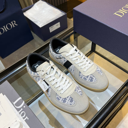 DIOR 26S B01 MATCHPOINT SNEAKER IN BLUE & WHITE OBLIQUE JACQUARD CANVAS AND SUEDE