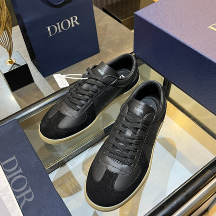 DIOR 26S B01 MATCHPOINT SNEAKER IN BLACK CALFSKIN AND SUEDE