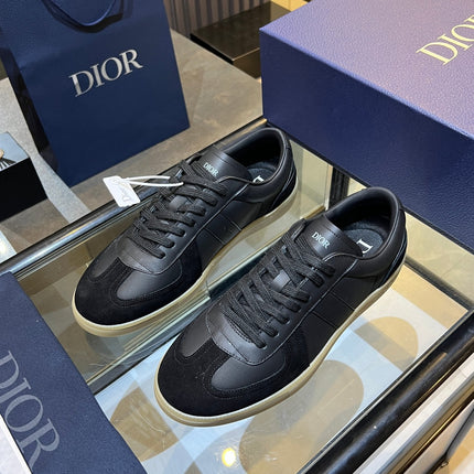 DIOR 26S B01 MATCHPOINT SNEAKER IN BLACK CALFSKIN AND SUEDE