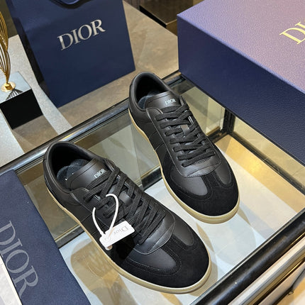 DIOR 26S B01 MATCHPOINT SNEAKER IN BLACK CALFSKIN AND SUEDE