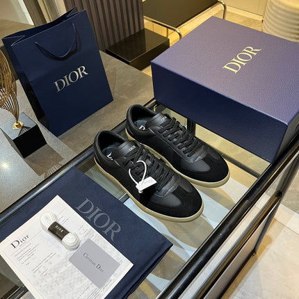 DIOR 26S B01 MATCHPOINT SNEAKER IN BLACK CALFSKIN AND SUEDE