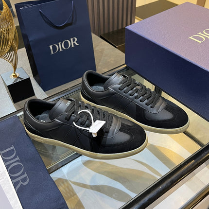 DIOR 26S B01 MATCHPOINT SNEAKER IN BLACK CALFSKIN AND SUEDE