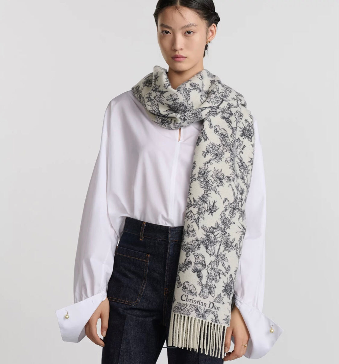 DIOR 26S SCARF 200CM IN CASHMERE 123458