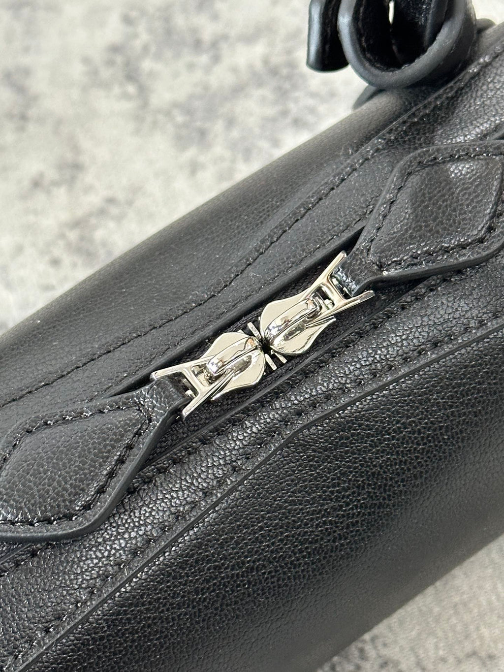 LE TECKEL SMALL BAG 27 IN BLACK GOATSKIN