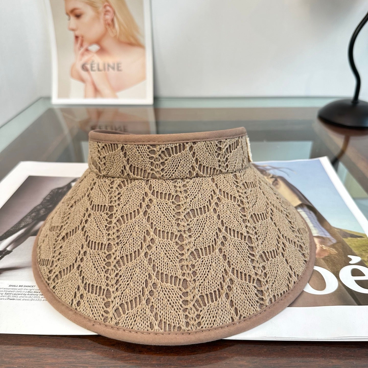 MIUMIU 26S LACE VISOR HAT 343478