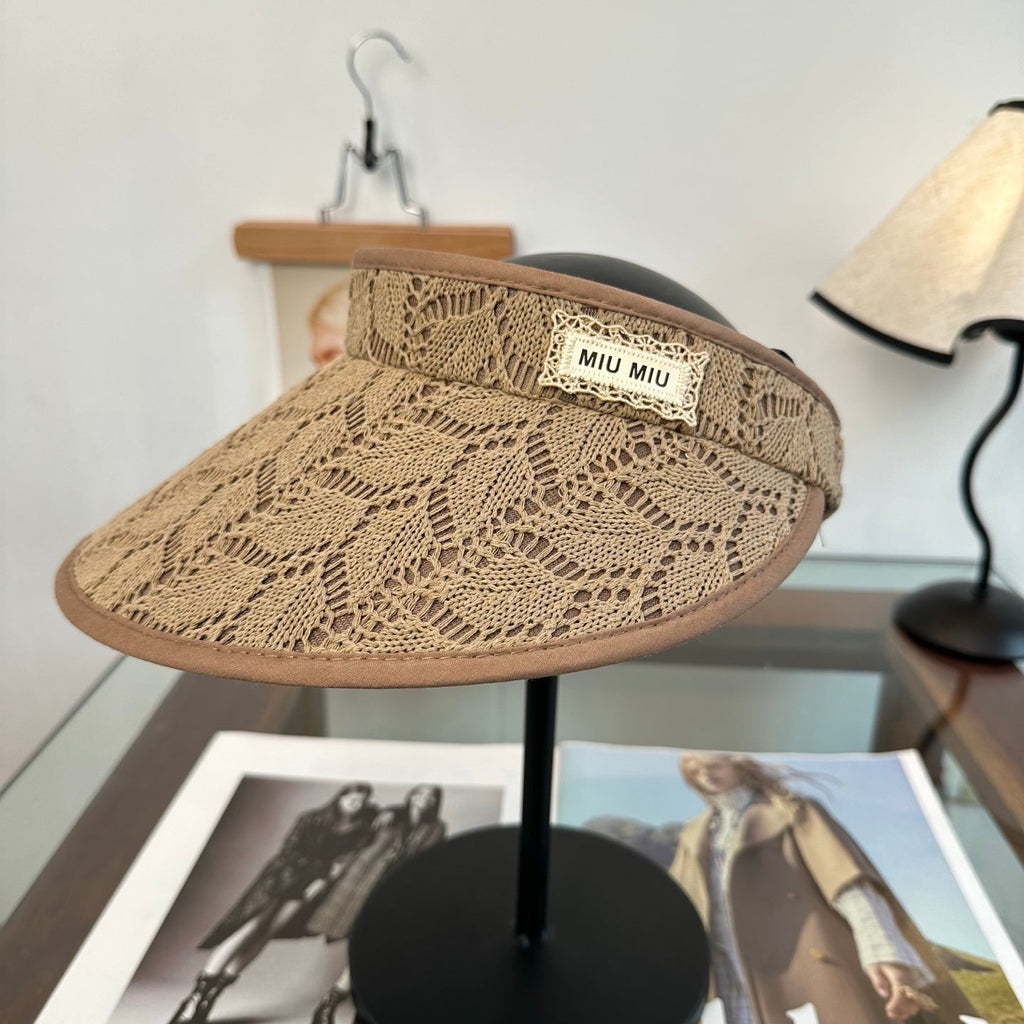 MIUMIU 26S LACE VISOR HAT 343478