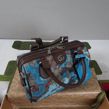 GUCCI 26S BOSTON BAG 25 IN MULTICOLOR CANVAS