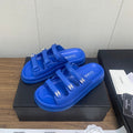 DAD SANDAL IN COBALT BLUE LAMBSKIN MULE