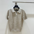 FENDI 26S SHORT SLEEVE KNIT POLO SHIRT 128