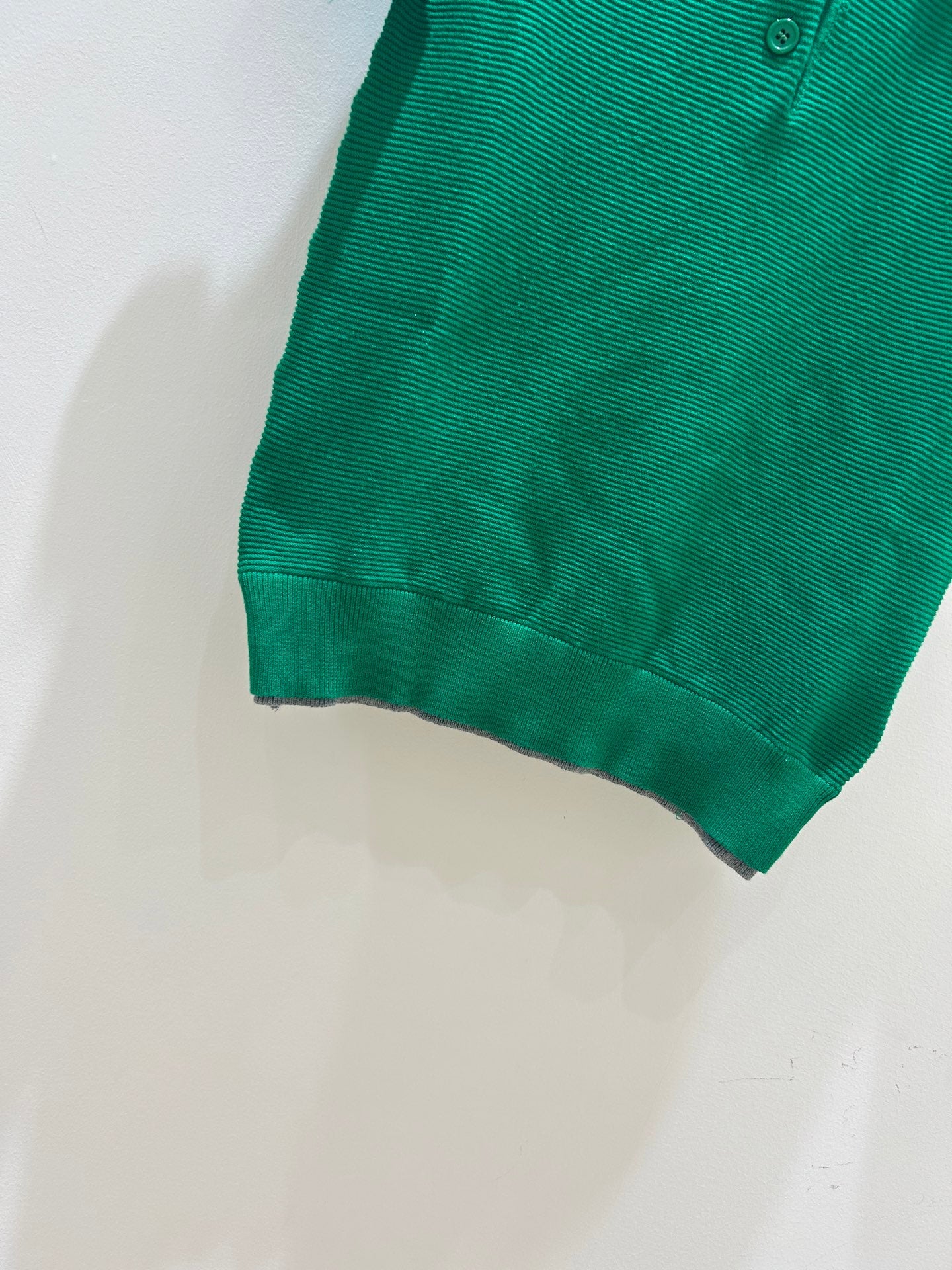MIUMIU SHORT-SLEEVE KNIT POLO SHIRT STYLE 202