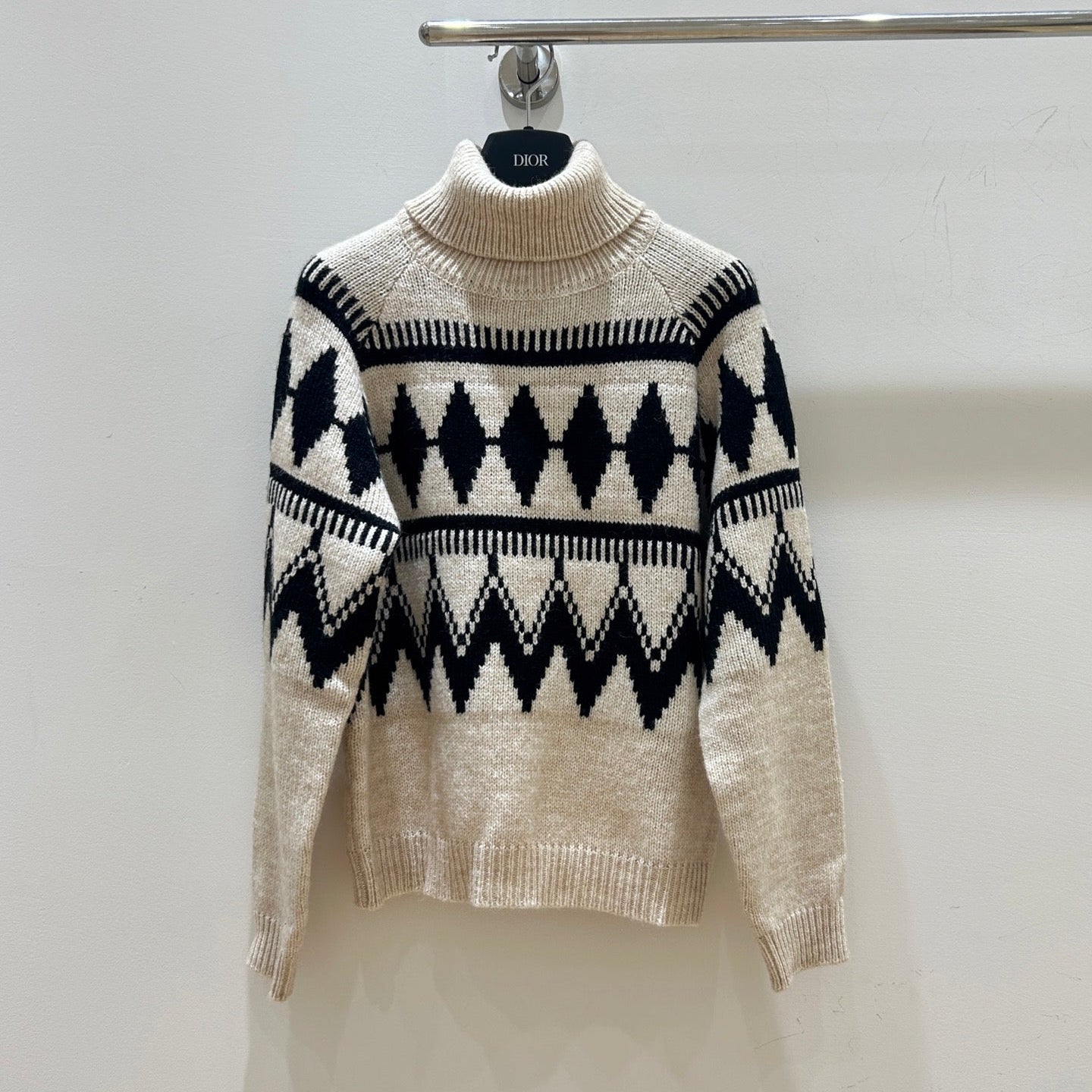 DIOR 25S PATTERNED TURTLENECK SWEATER 719