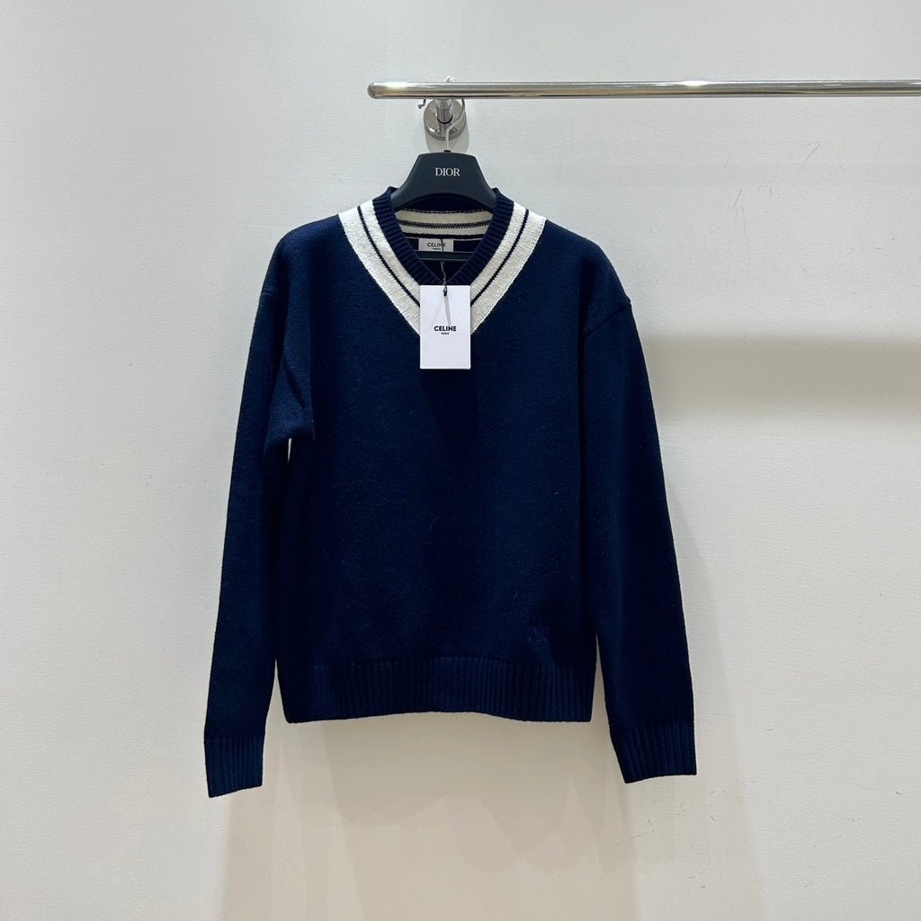 CELINE 26S LONG SLEEVE V-NECK SWEATER 176
