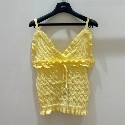 GUCCI 26S KNITTED RUFFLE CAMISOLE TOP 563
