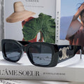 TRIOMPHE SUNGLASSES 548601 IN BLACK ACETATE SILVER LOGO