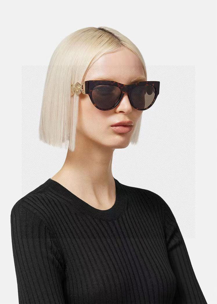 WINGED MEDUSA ROUND FRAME SUNGLASSES 588706 IN ACETATE