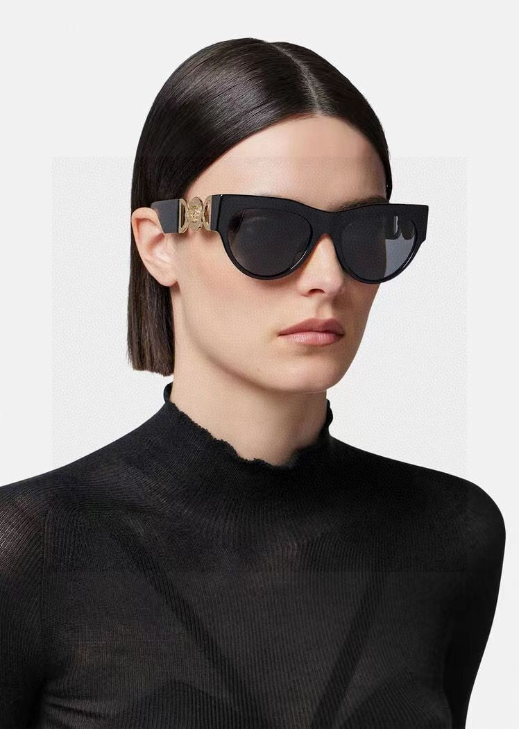 WINGED MEDUSA ROUND FRAME SUNGLASSES 588706 IN ACETATE