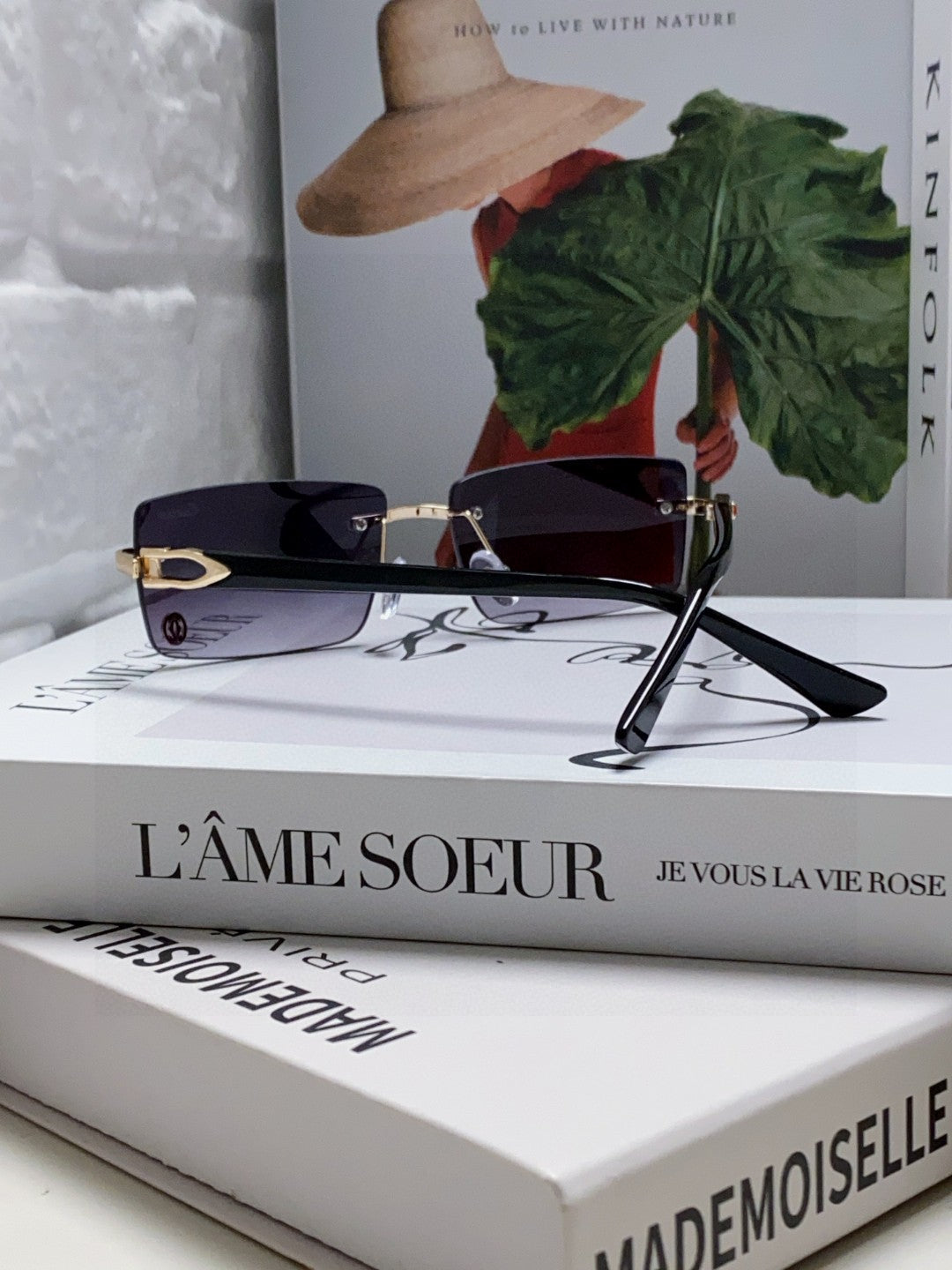 C DE RECTANGULAR FRAME SUNGLASSES 518454 IN METAL