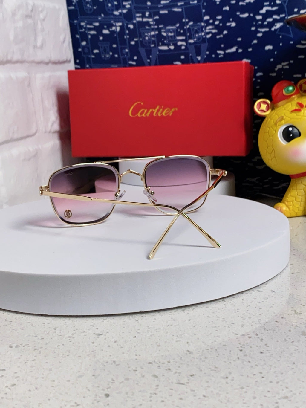 PREMIÈRE SQUARE FRAME SUNGLASSES 533240 IN METAL