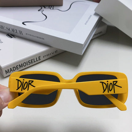 DIOR 26S RECTANGULAR FRAME IN YELLOW ACETATE 422574