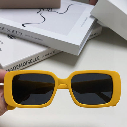 DIOR 26S RECTANGULAR FRAME IN YELLOW ACETATE 422574