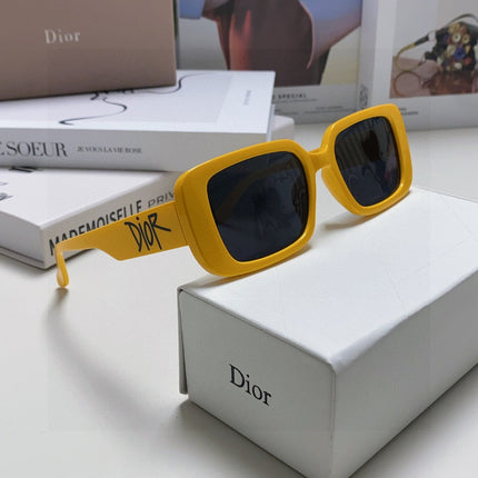 DIOR 26S RECTANGULAR FRAME IN YELLOW ACETATE 422574