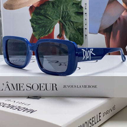DIOR 26S RECTANGULAR FRAME IN BLUE ACETATE 422576