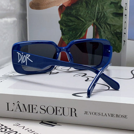 DIOR 26S RECTANGULAR FRAME IN BLUE ACETATE 422576