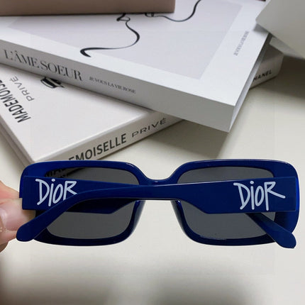 DIOR 26S RECTANGULAR FRAME IN BLUE ACETATE 422576