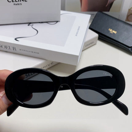 CELINE 26S OVAL FRAME IN BLACK ACETATE 493903