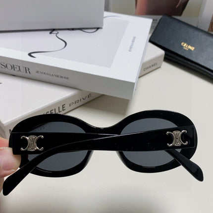 CELINE 26S OVAL FRAME IN BLACK ACETATE 493903